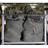 12x 250mm flexible canvas ducting pipes in storage bags - approx length: 2800mm - 2 pipes per bag