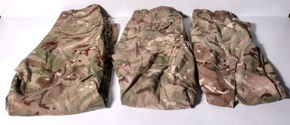 Various types of ex-military camo clothing - may include accessories - 212kg – may require repair