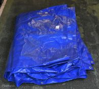 Blue tarpaulin - L 6000 x W 4000mm approx.