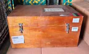 Tucker Fasteners POP TT1B pneumatic blind riveting tool in a wooden carry case