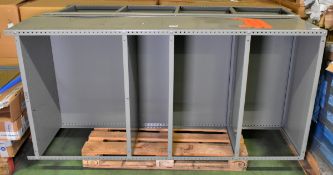 2x Metal industrial 4-tier shelving units - W 910 x D 460 x H 1910mm