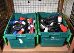 Mixed electrical cable - extensions leads - 63A, 32A, 16A, 13A, 240V and 415V