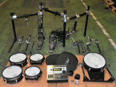 Roland V-Drums electronic drum kit with Roland TD-12 percussion sound module - see desc.