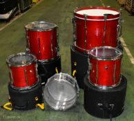 Premier drum shells and snare drum with Hardcase cases - full details in the description