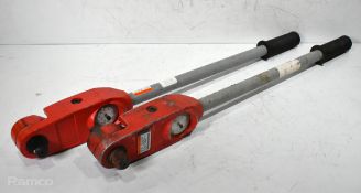 2x MHH Torqueleader 80-400Nm dial measuring torque wrenches
