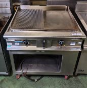 Ambach EBP/90-1/2LR stainless steel ribbed and flat electric griddle - 400V - W 900 x D 940 x H 970m