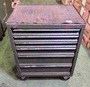 Industrial multi drawer tool trolley - L 670 x W 490 x H 900mm
