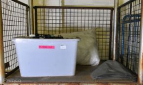 6x DTS floor stand bases - W 280 x D 280 x H 20mm & 52x plastic gold shimmer tiles - 225 x 245mm