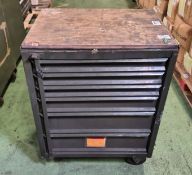Industrial multi drawer tool trolley - L 670 x W 490 x H 900mm