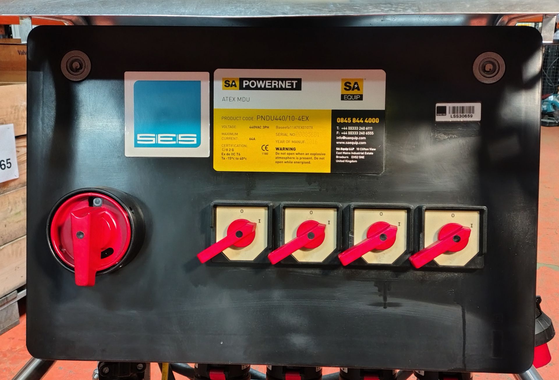 SA EQUIP PNDU440/10-4EX - 415V 16A Ex Splitter Unit (4 Pin) - Image 2 of 7