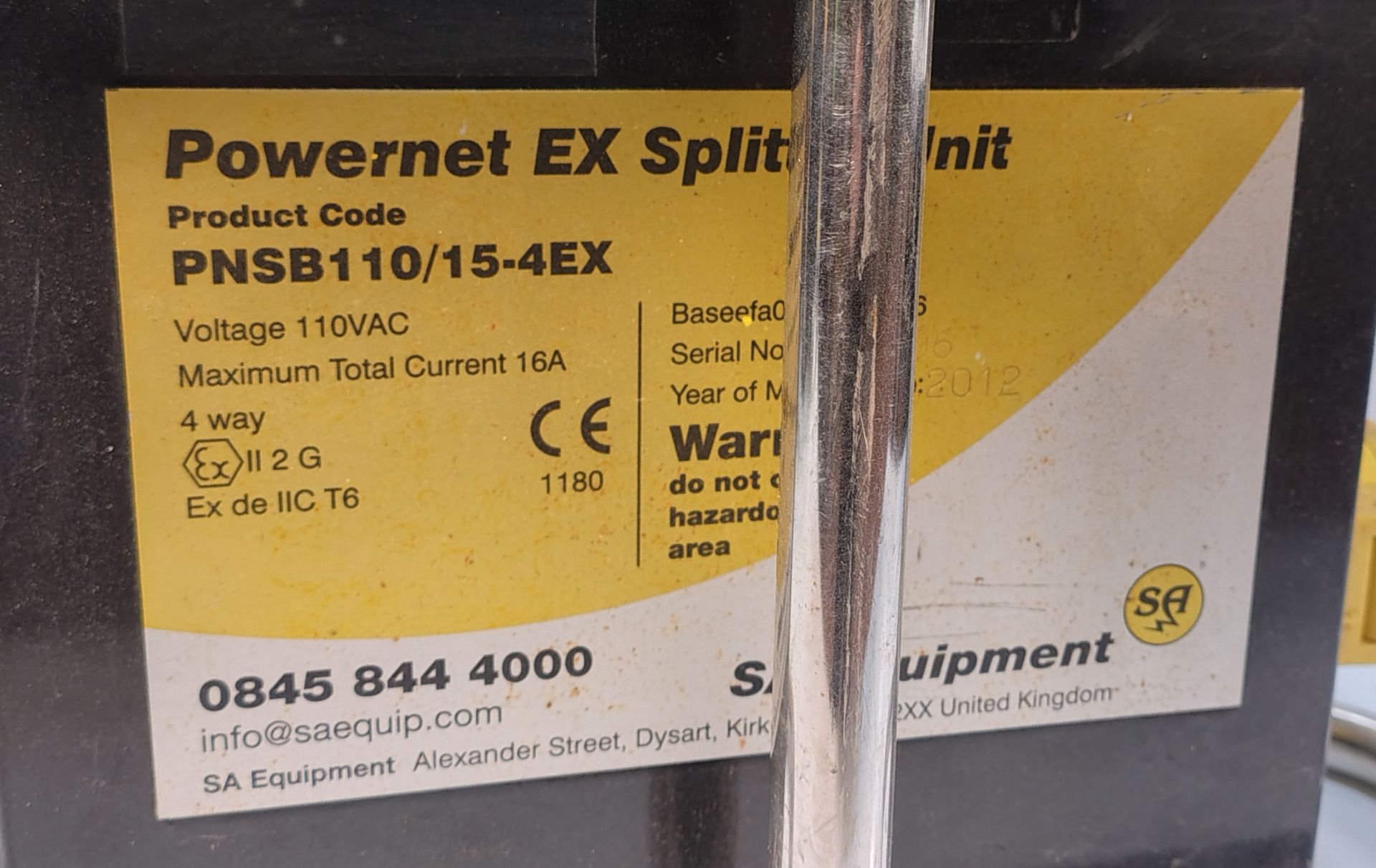 3x SA EQUIP PNSB110/15-4EX/STA - 110V 4 WAY EX. Splitter Units (STAHL) - Image 8 of 20