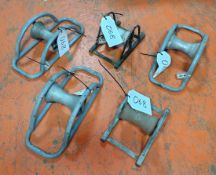 5x HSP125 - Heavy Duty Cable Rollers