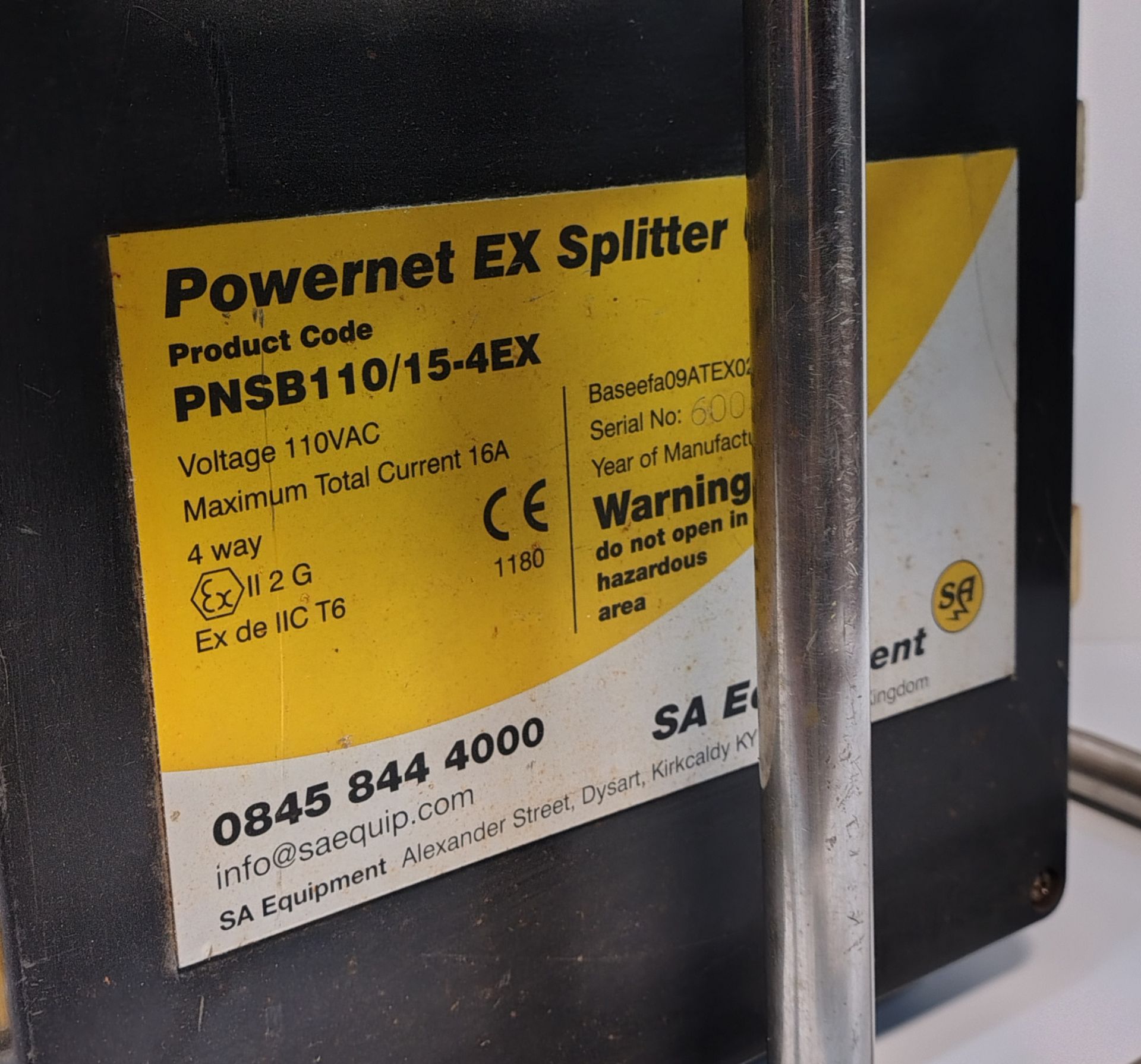 2x SA EQUIP PNSB110/15-4EX/STA - 110V 4 WAY EX. Splitter Units (STAHL) - Image 7 of 9