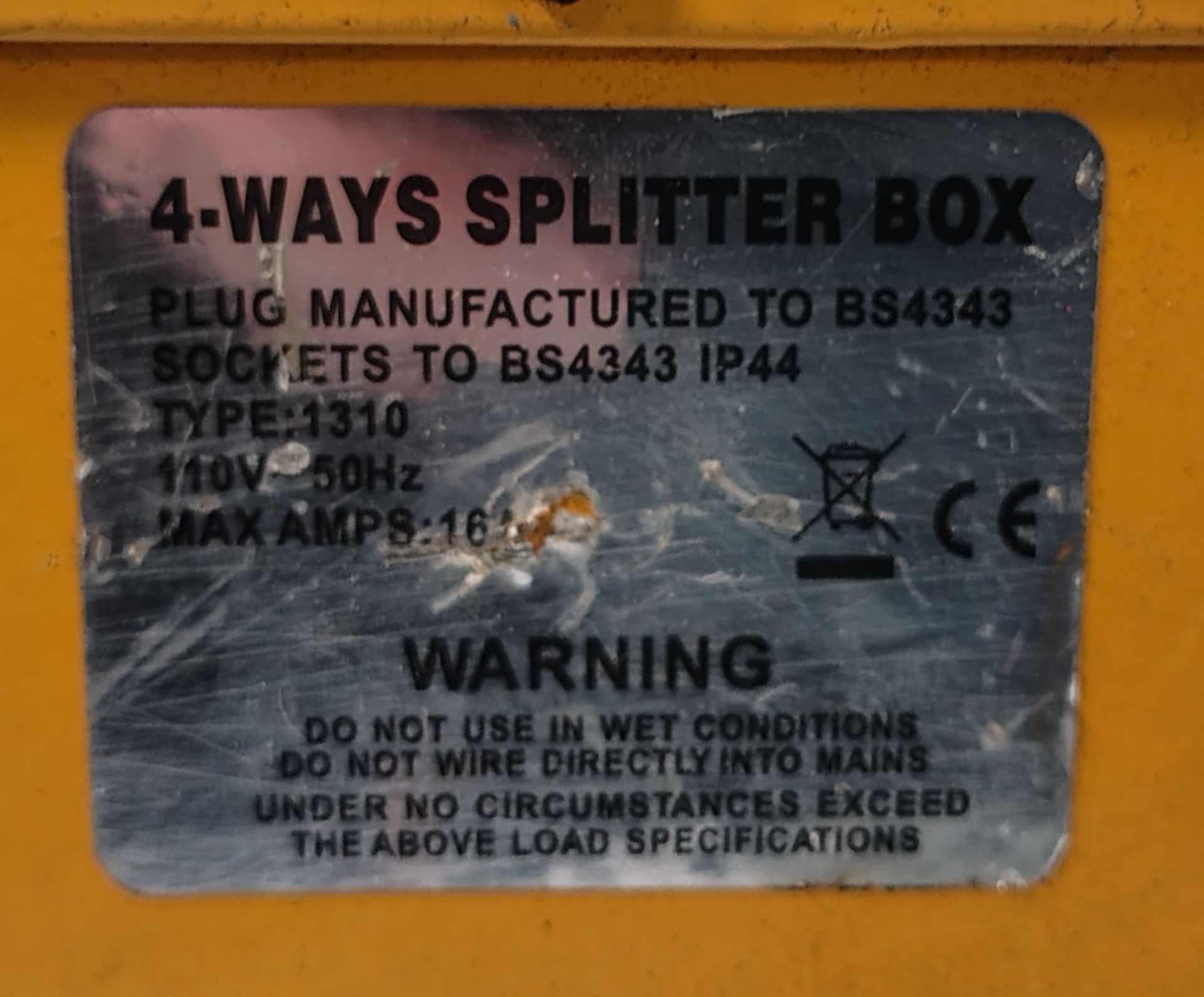 5x DEFENDER CEEFORM - 110V 16A 4 WAY Splitter Units - Image 11 of 14