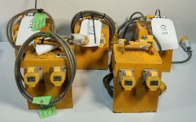 5x DEFENDER CEEFORM - 110V 16A 4 WAY Splitter Units