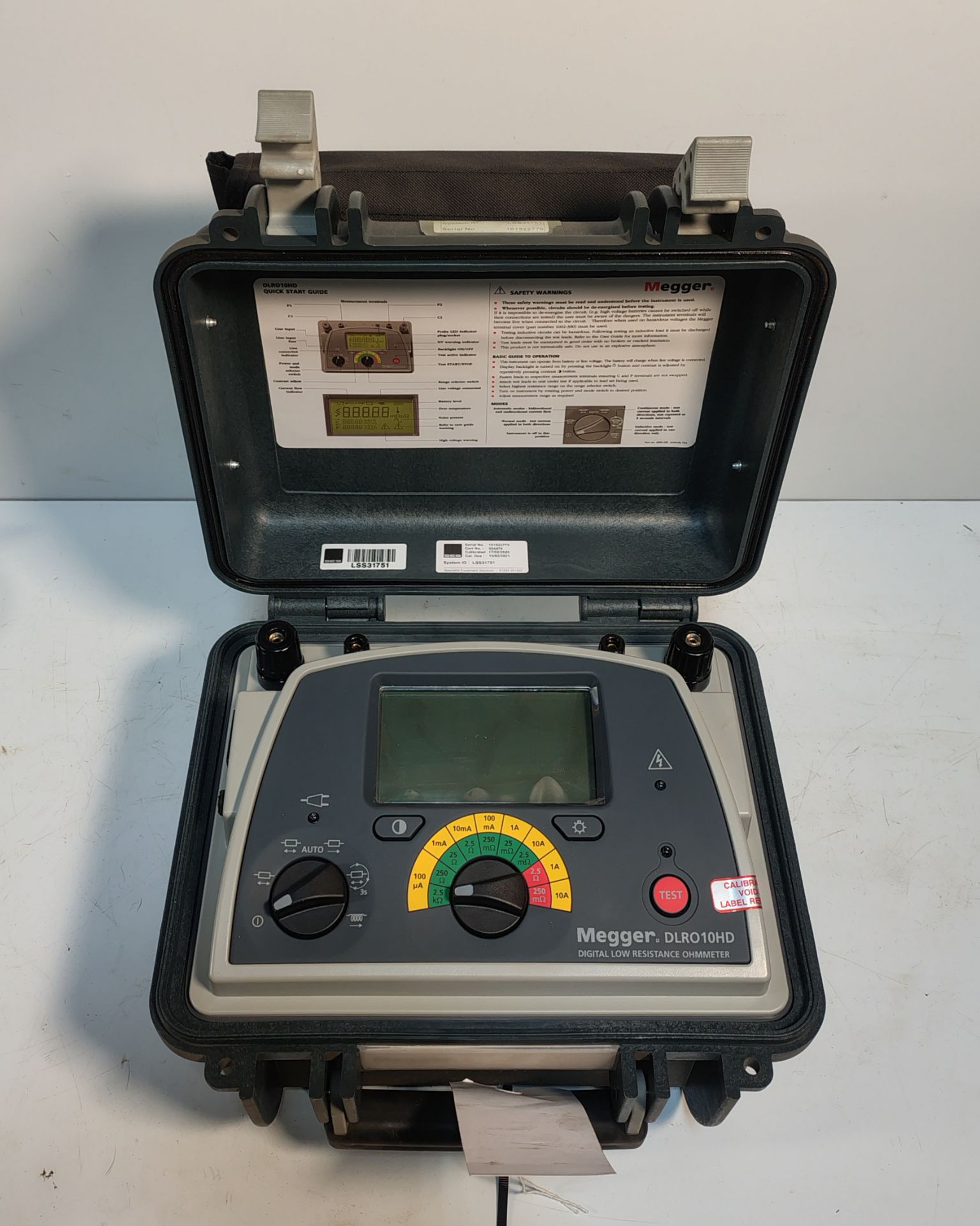 Megger DLRO10HD - 10 A Digital Low Resistance Ohmmeter - Image 6 of 6
