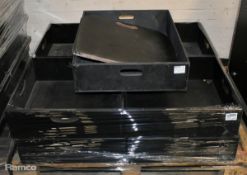 Pallet of 9x wooden infill trays with spare inserts for flight case - W 1200 x D 1000 x H 480mm