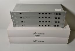 6x Ubiquiti USG-PRO-4 Unifi security gateway routers with gigabit Ethernet - W 490 x D 170 x H 45mm