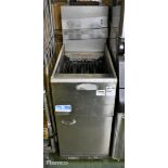 Pitco 35C+ stainless steel single tank gas fryer - W 380 x D 820 x H 1180mm - NO BASKET