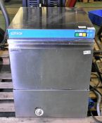 Mach 100MS stainless steel commercial dishwasher - W 600 x D 620 x H 820mm