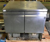 Williams H10CT R1 stainless steel double door undercounter fridge - W 860 x D 735 x H 850mm