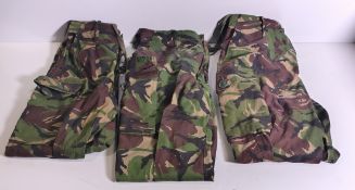 Various types of ex-military camo clothing - may include accessories - 221kg