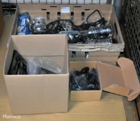 13x Procan PAR 16s (silver) with colour gel frame with 5x spare bulbs & more - see desc.