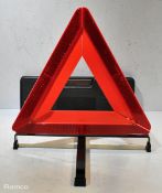 Vehicle folding hazard warning triangles with carry case - Box of 39