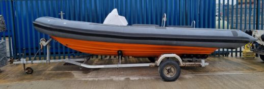 Avon Searider 5.4 rigid inflatable boat with trailer - full details in the description