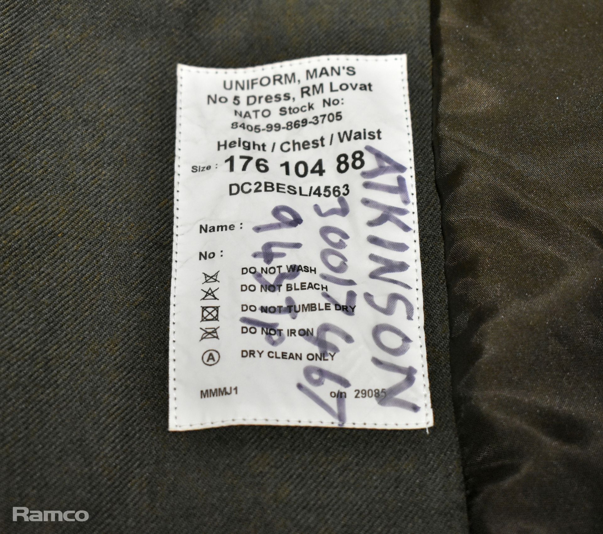 20x British Forces Lovat No1B/1C dress jackets - mixed sizes - Image 4 of 7