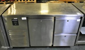 Precision MCU211 stainless steel 1 door 2 drawers counter fridge - 230V - 50Hz