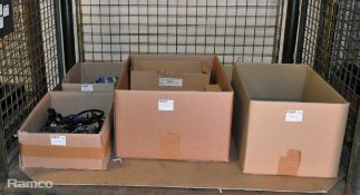 Mixed electrical equipment include cables, Powerlock & Dewalt chargers - full details in the desc.