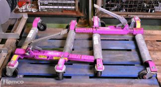 Pair of GoJak 6200 wheel dolly vehicle jacks - maximum load: 700kg each