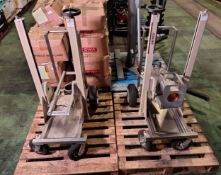 2x Ortec mobile radiation measurement carts - wheels are damaged - W 620 x D 980 x H 1370mm