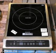 Bonnet 3000W stainless steel induction hob - W 390 x D 525 x H 100mm