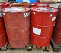 2x Mobil Vacuoline 128 high performance circulating oil - 208L drums & 2x Terrestic T68 - 208L drums