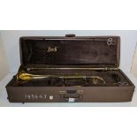Bach Stradivarius Model 42 tenor trombone in Bach hard storage case - Serial No: 183443 - BROKEN ZIP