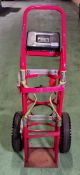 Petrogen gas bottle trolley - approx. dimensions: W 530 x D 500 x H 1300mm