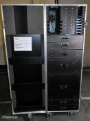 Mobile point of sale and access control system in a padded vertical flight case - see desc.