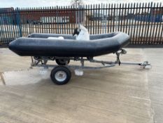 Avon Rover 310 R/R inflatable rib boat with Yamaha Outhill console - full details in the description