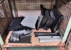 Electronic Components - Mixed 19 inch rack mount shelves/trays and slide runners