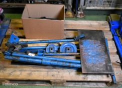 Irwin Hilmor portable condubend/conduit bender (incomplete) - W 500 x D 1050 x H 850mm