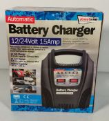 Streetwize Accessories SWBCLED15 full automatic 12V/24V 15Amp battery charger