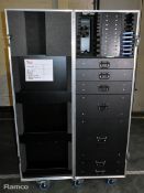 Mobile point of sale and access control system in a padded vertical flight case - see desc.