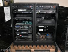 Rack mounted AV PA control system in a rackmount cabinet - full details in the description