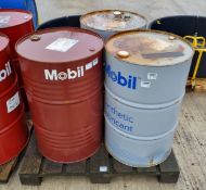 3x drums of Mobil oil - full details in the description