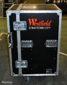 Mobile Black/silver 3-drawer flight case - EMPTY - W 620 x D 710 x H 1110mm