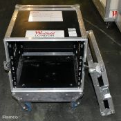 Black/silver mobile flight case - EMPTY - W 710 x D 530 x H 620mm