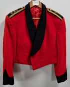 British Forces - Red short dress jacket - Black collar/cuff