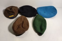 129x British Forces berets - mixed types - mixed sizes